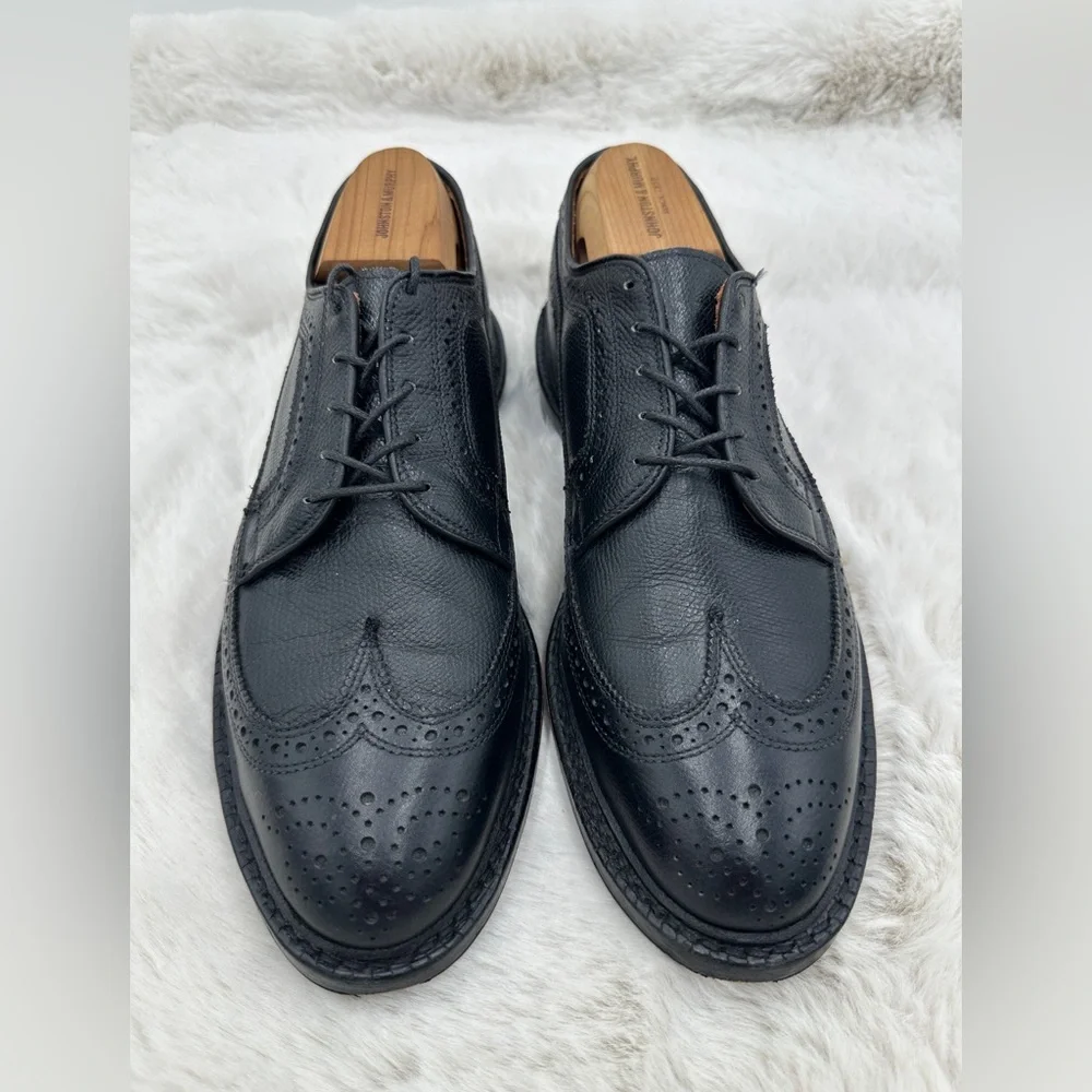 Brooks Brothers Black Oxford Brogues Dress Shoes‎ 9.5 Classic Leather